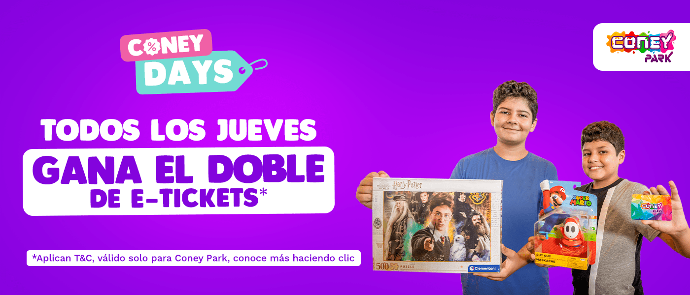 Coney Days: ¡Todos los jueves gana el doble de e-tickets!