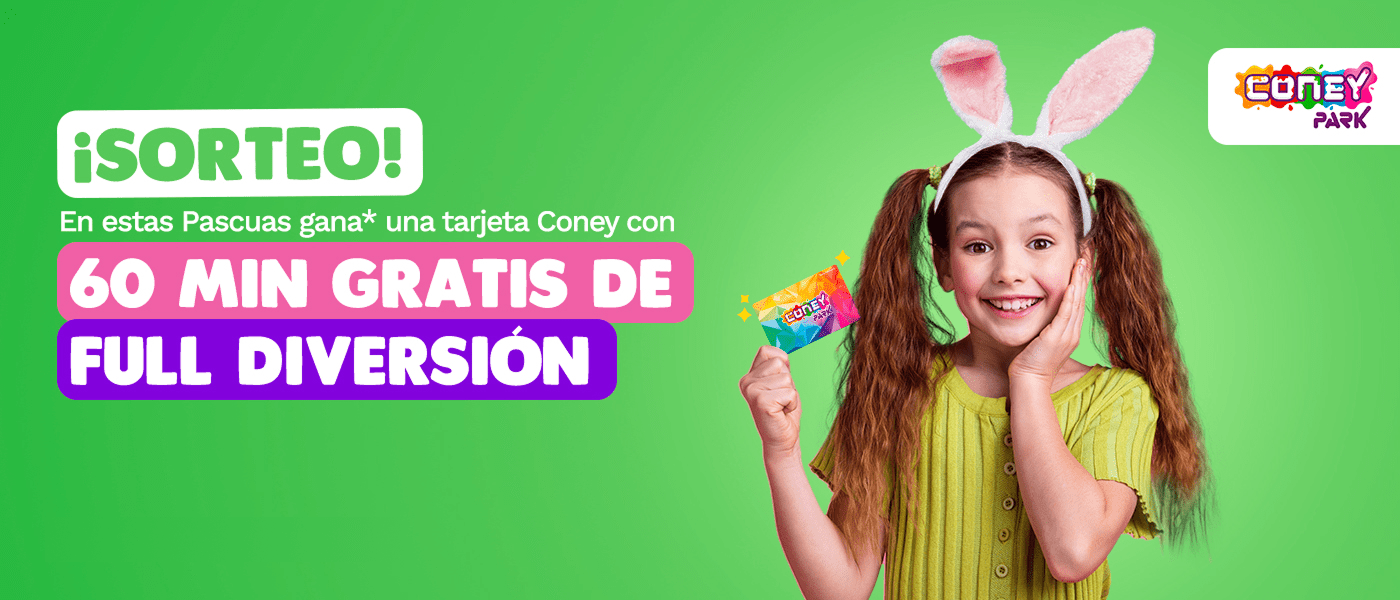 Sorteo: ¡Gana 1 Tarjeta Coney con 1h de juego por pascuas!