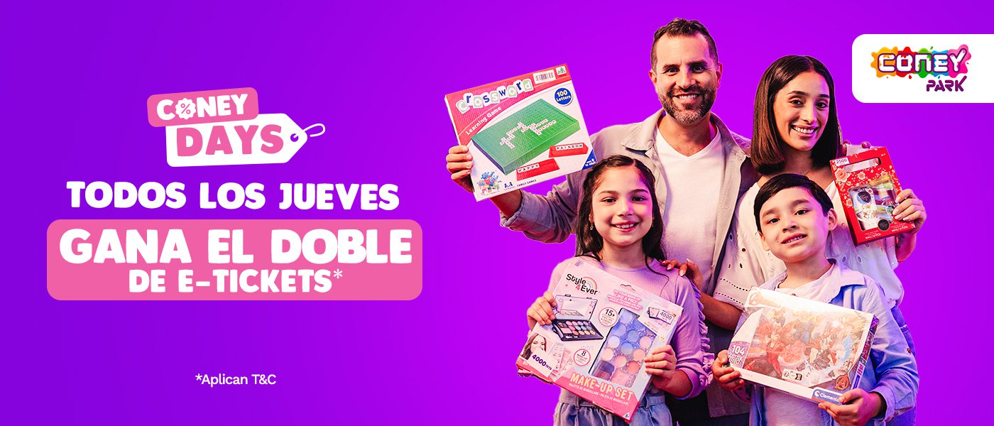 ¡Todos los jueves! Gana el doble de e-tickets y canjea muchos premios