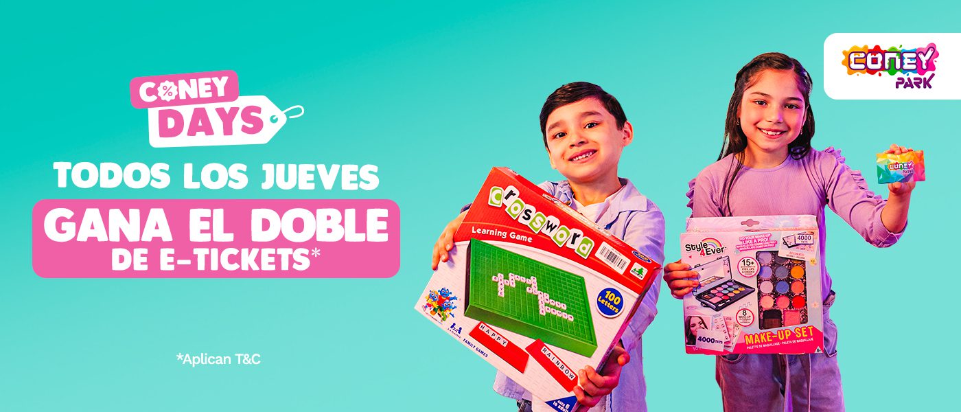 ¡Todos los jueves! Gana el doble de e-tickets y canjea muchos premios