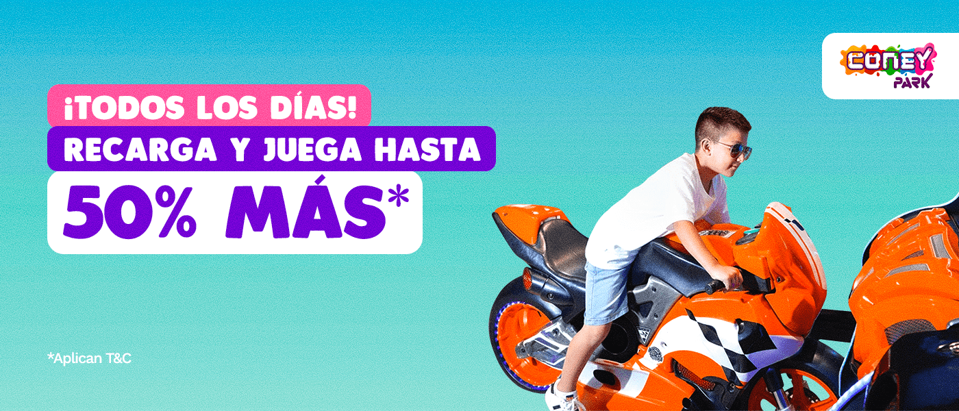 Todos los días! Recarga y juega hasta 50% más