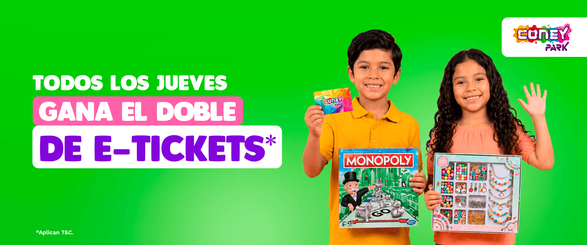 ¡Todos los jueves! Gana el doble de e-tickets