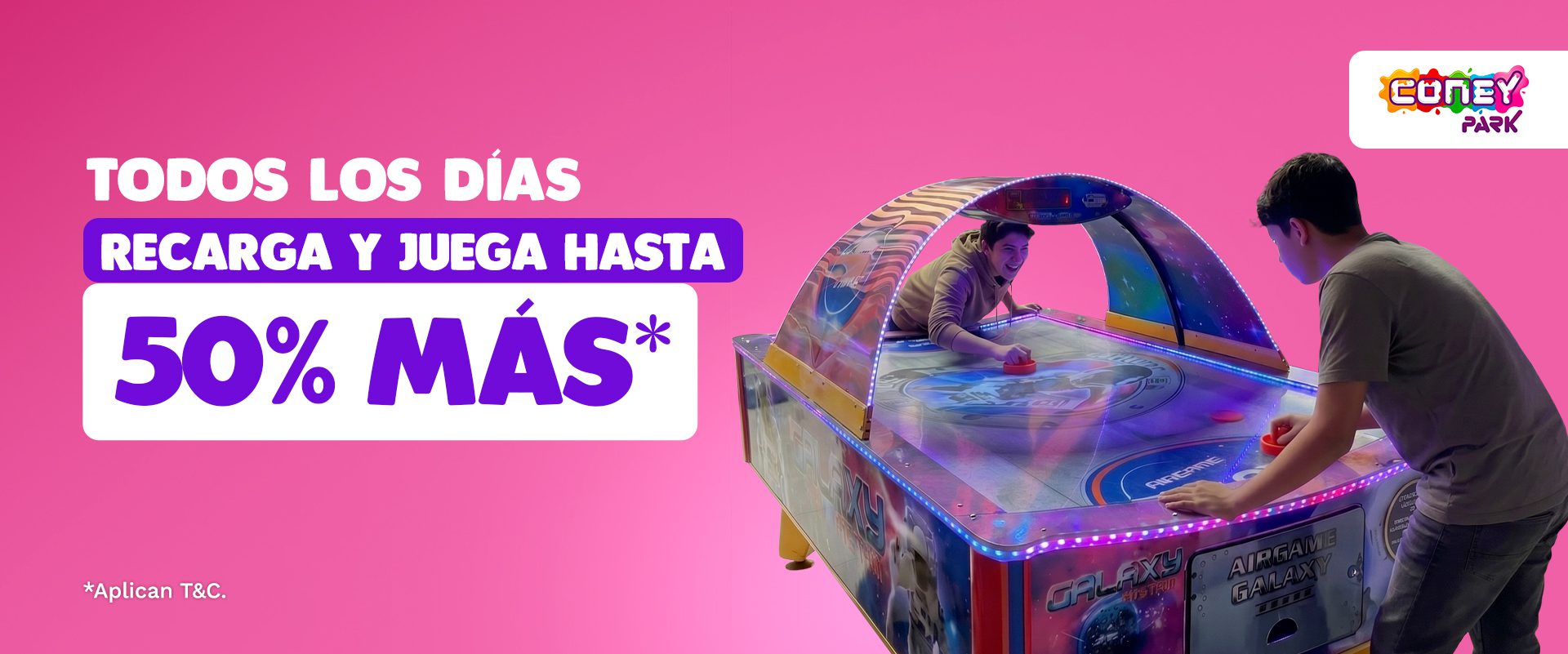 ¡Todos los días! Recarga y juega hasta 50% más