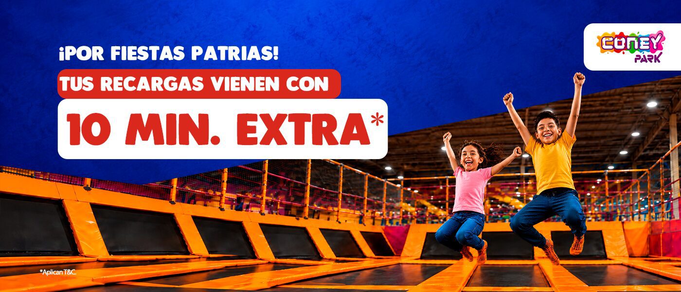 ¡En Coney Active Coquimbo tus recargas vienen con 10 minutos extra!